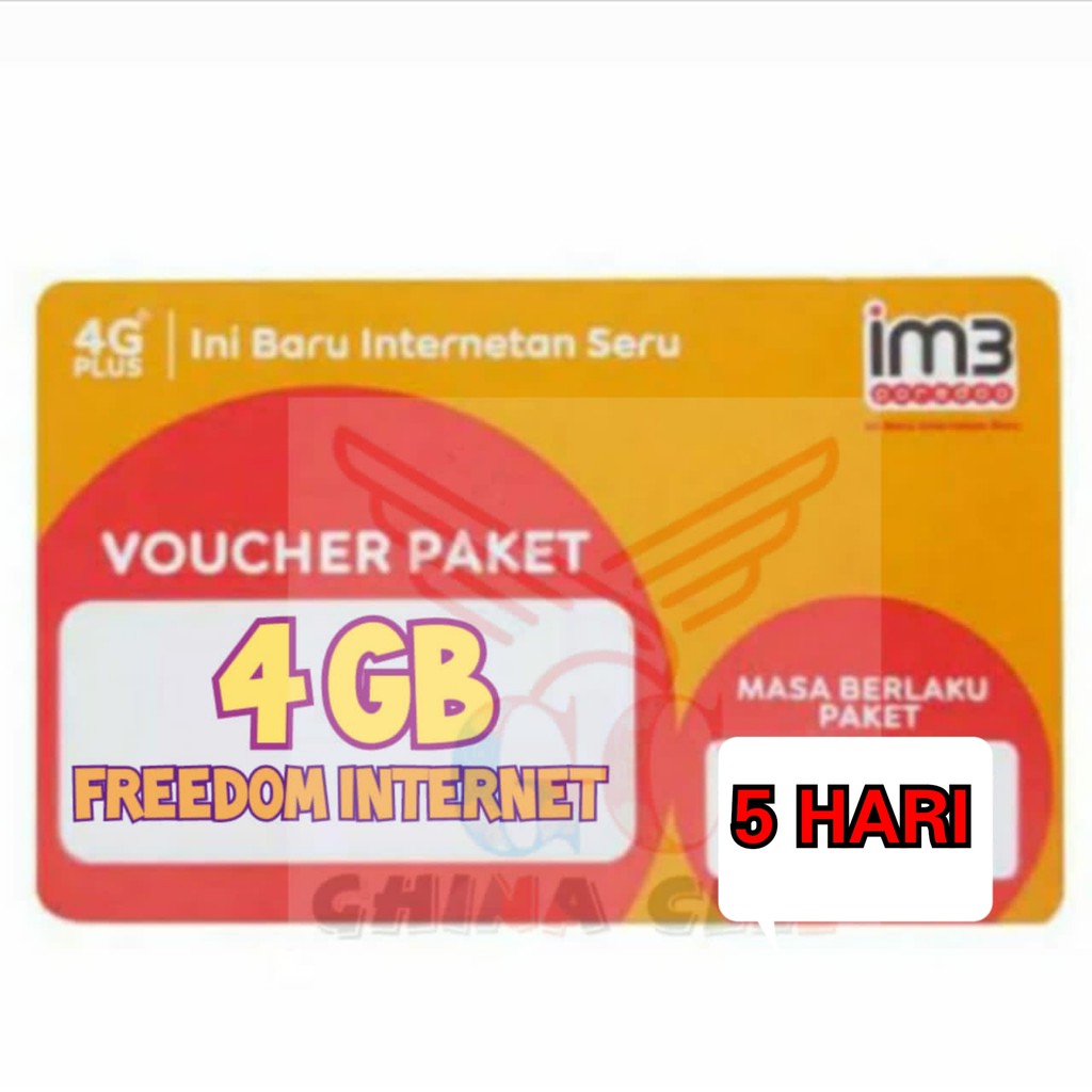 Voucher Indosat Freedom Internet 4 GB 5 Hari