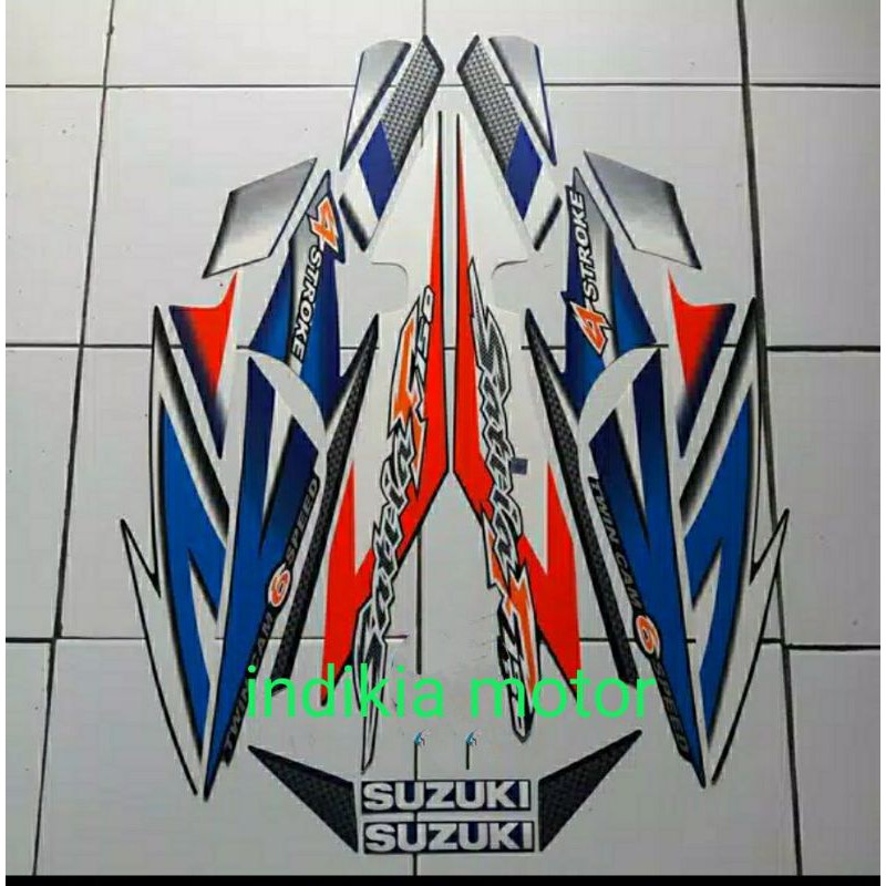 striping motor satria fu 150 2006 cbu thailand biru
