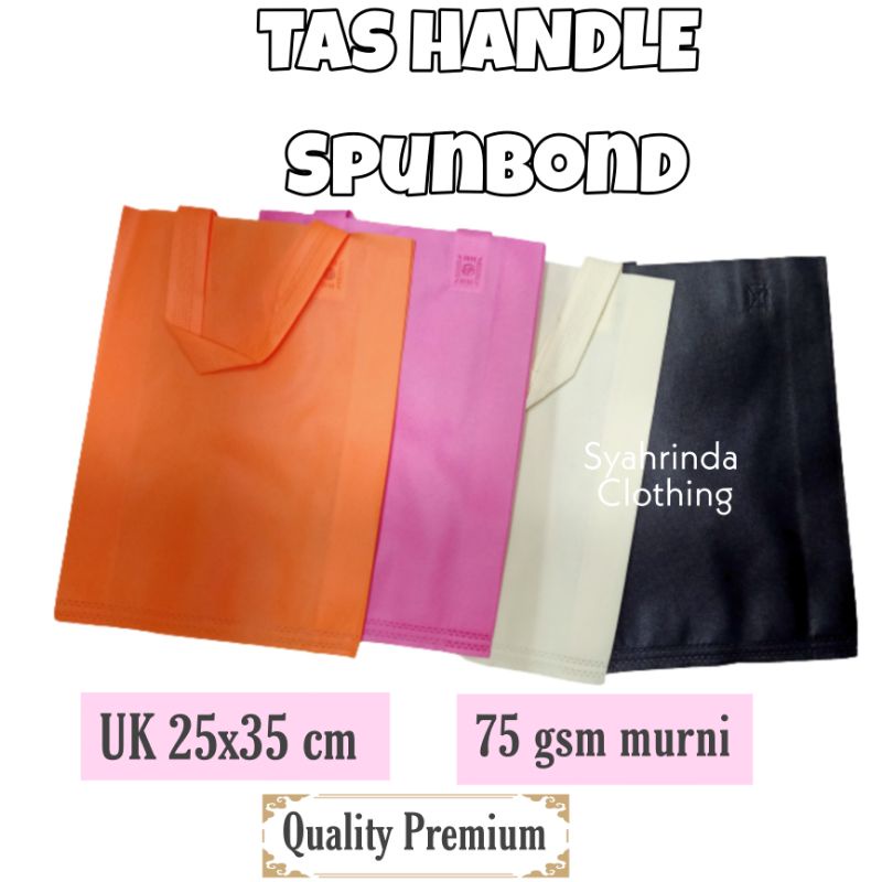 Goodie Bag Spunbond Handle 25x35 Tas Belanja Kain Press