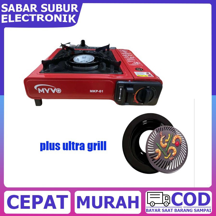 PAKET BARBEQUE KOMPOR CAMPING/KOMPOR PORTABLE Murah MYVO +ULTRA GRILL