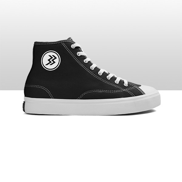 Geoff Max Factory - Timeless Hi Black White (Grade B) | Sepatu Pria | Sneakers Pria | Sneakers Wanit
