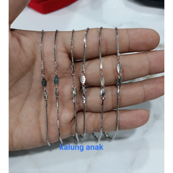 Kalung Anak Itali Santa, Perak 925, Sepuh Emas Putih