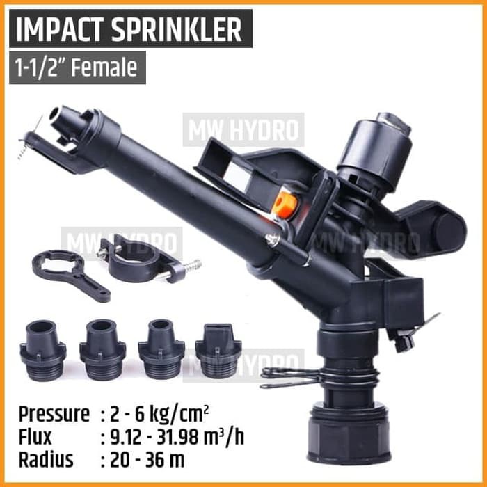 Impact / Impulse Sprinkler, Big Rain Gun, 1-1/2" / 1.5 inch