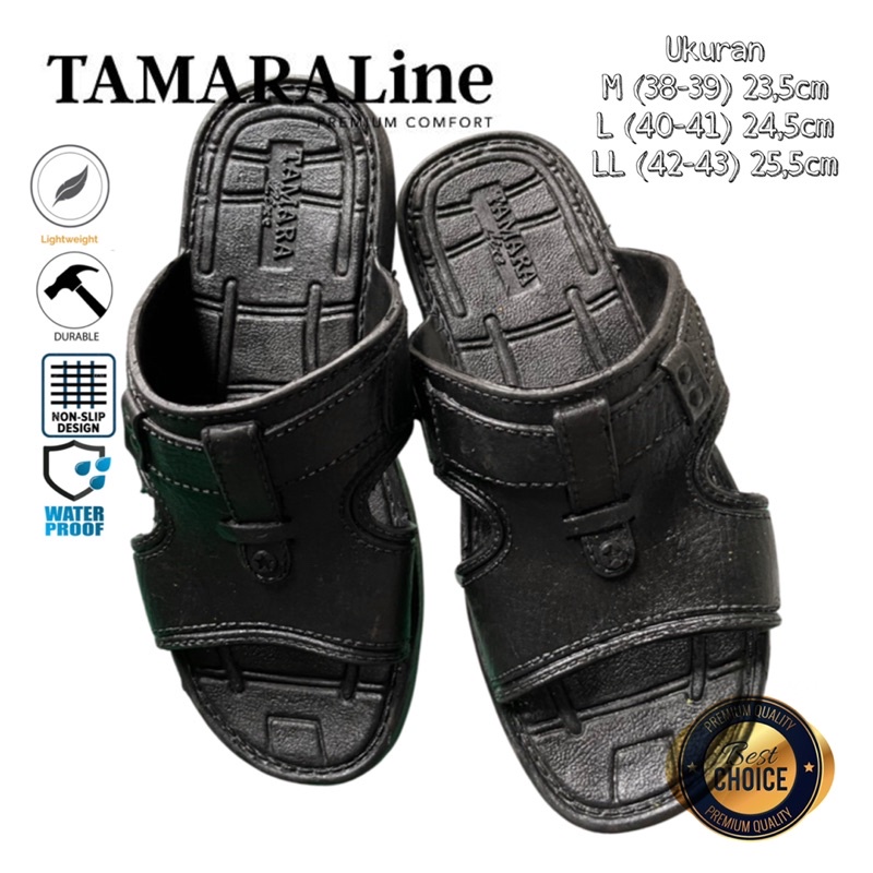 Sandal Selop Slide Slip on Karet Pria Dewasa / Remaja - TAMARALINE 170 / Bahan Premium Lentur Empuk Ringan Kuat Anti Slip Anti Air / Model Sandal Casual Santai Rumah Hotel Outdoor Kamar Mandi Murah Original