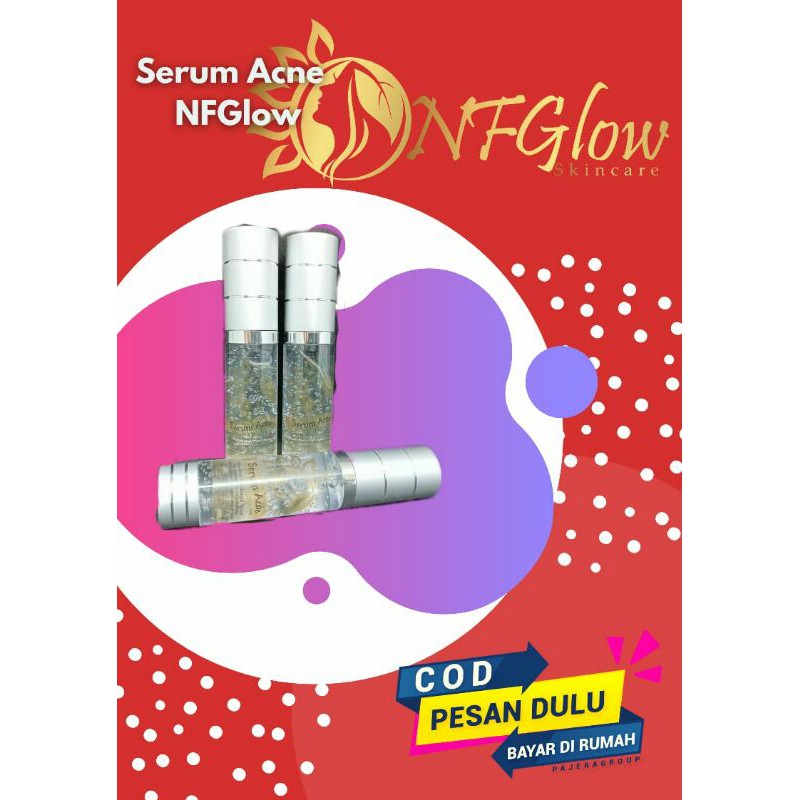 serum acne nf glow skincare 100 persen original