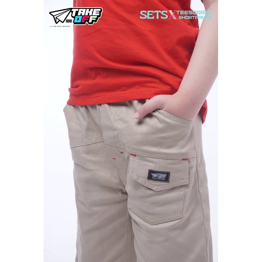 Setelan Anak cowok Sets X Tees Graph Shortpants By Take Off