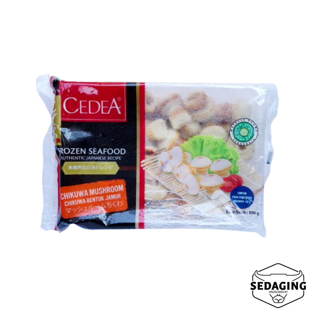 Cedea Chikuwa Mushroom 500gr / Chikuwa Steamboat Seafood Celup-Celup Daging Ikan Olahan