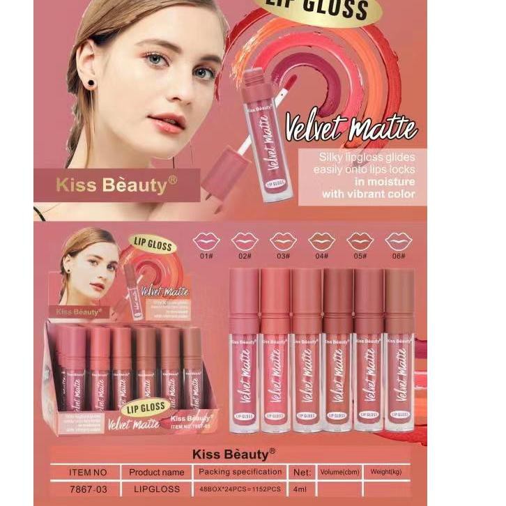 VELVET MATTE / Kiss beauty velvet Matte Lipgloss 7867