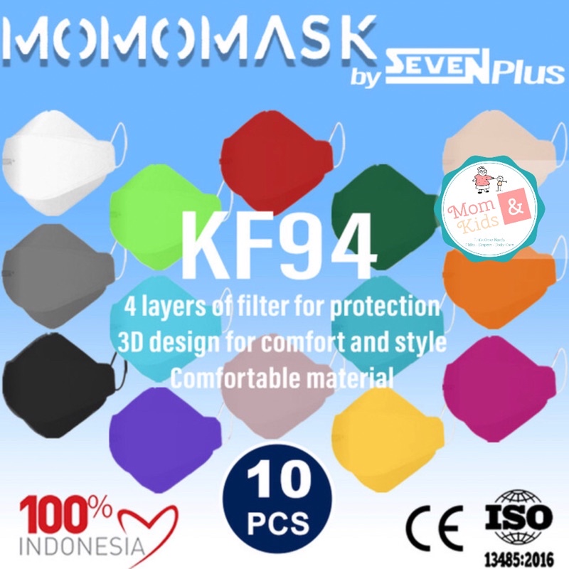 Masker Momomask 4 Ply / Momo KF94 4ply by Seven Plus (10 pcs)