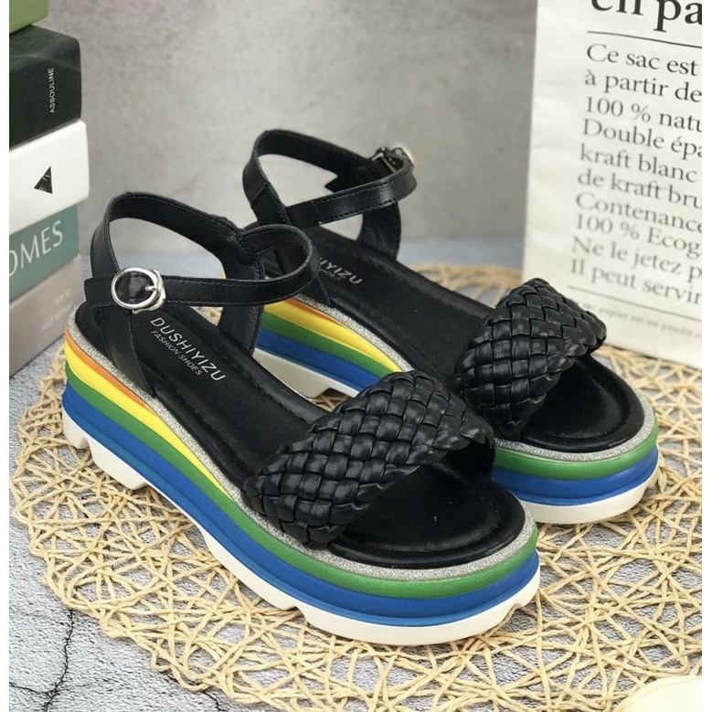 Wedges D2158 sendal wanita import realpict