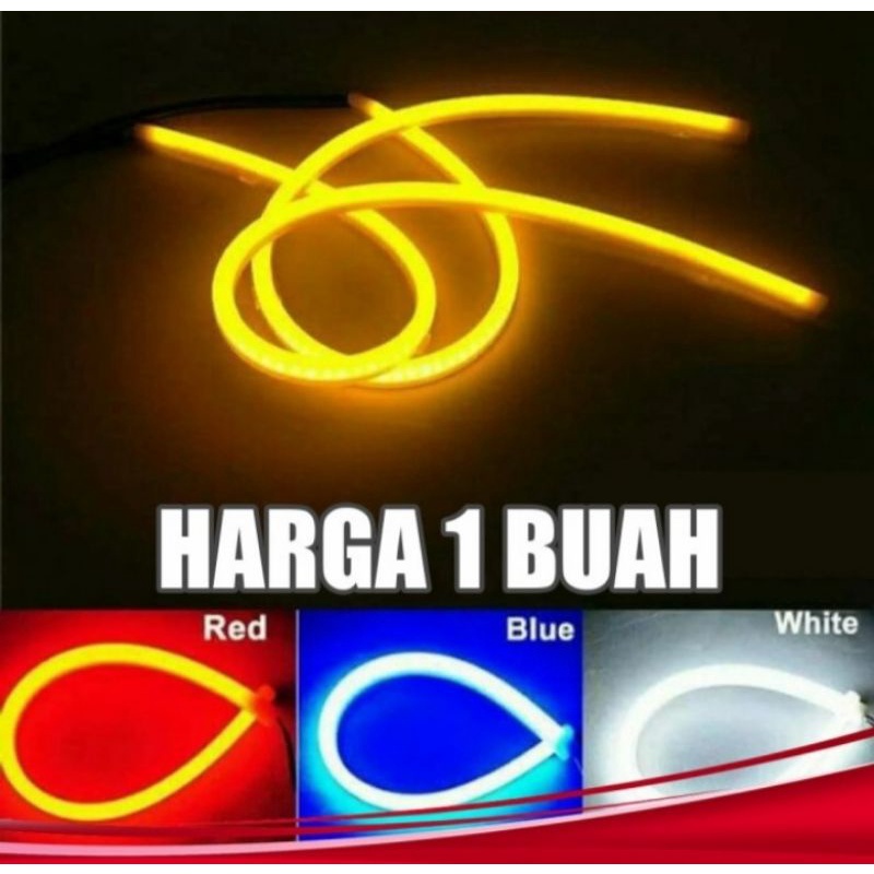 Lampu alis LED 30cm DRL Mobil / Motor Universal Mode Diam