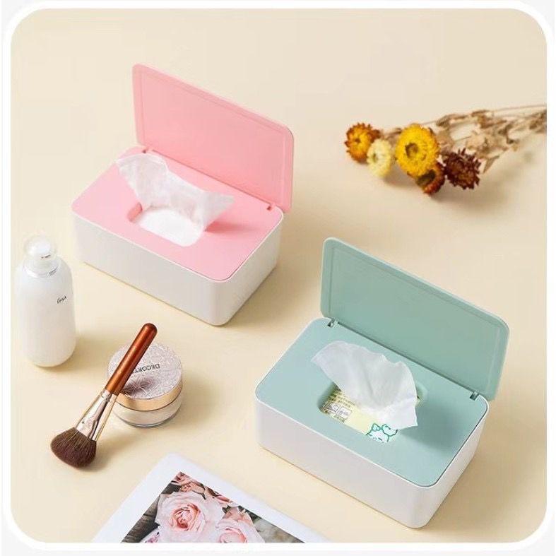 Kotak Tissue Basah dengan Penutup Cover Wet Tissue Box