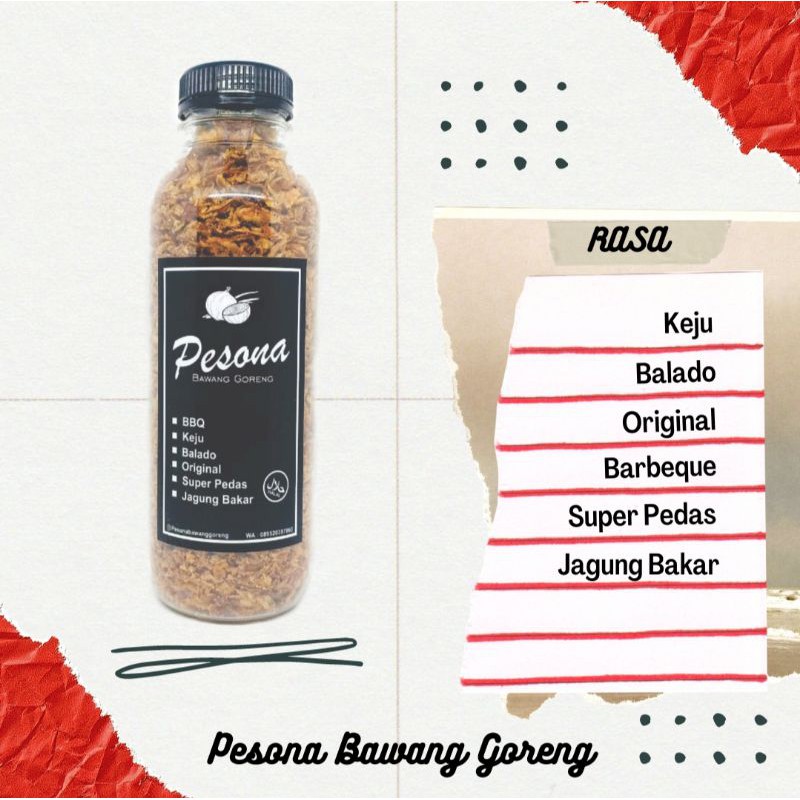 

BAWANG GORENG PESONA BAWANG GORENG RENYAH BAWANG GORENG BERKUALITAS BAWANG GORENG BREBES 135 gr