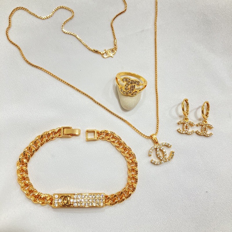 Set Perhiasan kalung gelang cincin anting aksesoris fashion wanita xuping asli kualitas terbaik