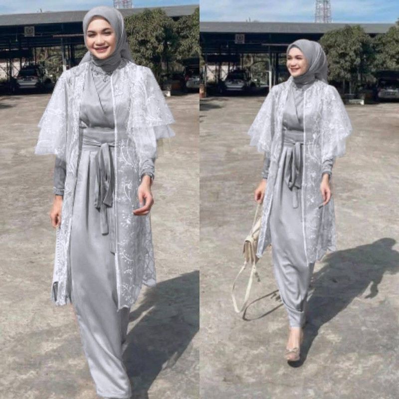 NEW SET KIMONO VIRAL GAMIS ROMPI TILLE KEKINIAN