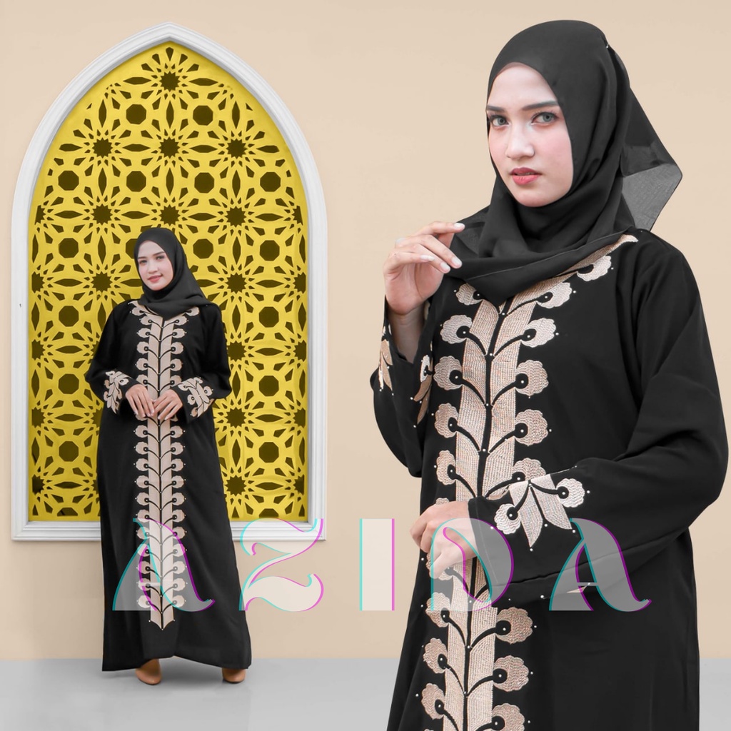 Abaya Hitam Arab Turkey Dubai Polos Bordir Syari Bahan Jetblack Premium Basic Abaya Wanita Kekinian Jumbo Maxi Dress Syari Untuk Remaja Dewasa Bisa Buat Kondangan atau Lebaran