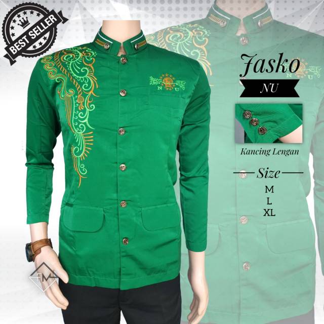 JASKO BORDIR MOTIF NU ORIGINAL JAS KOKO PRIA PREMIUM HIGH QUALITY