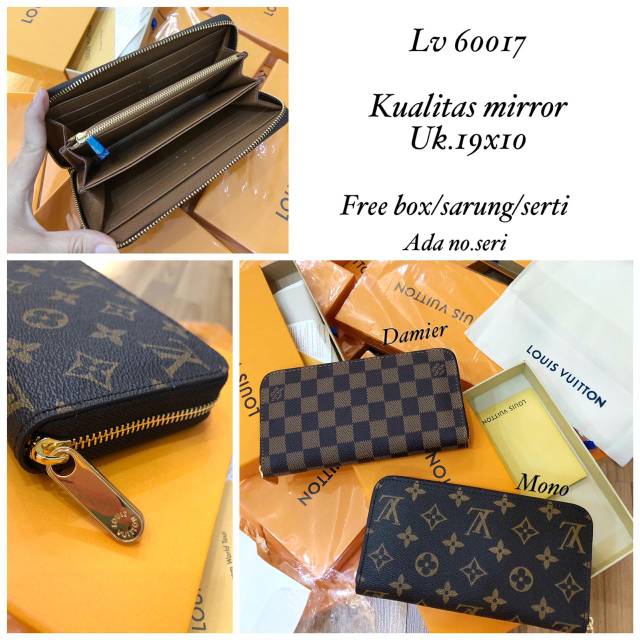 Dompet Kulit LV  Panjang Pria / Wanita Import mirror quality