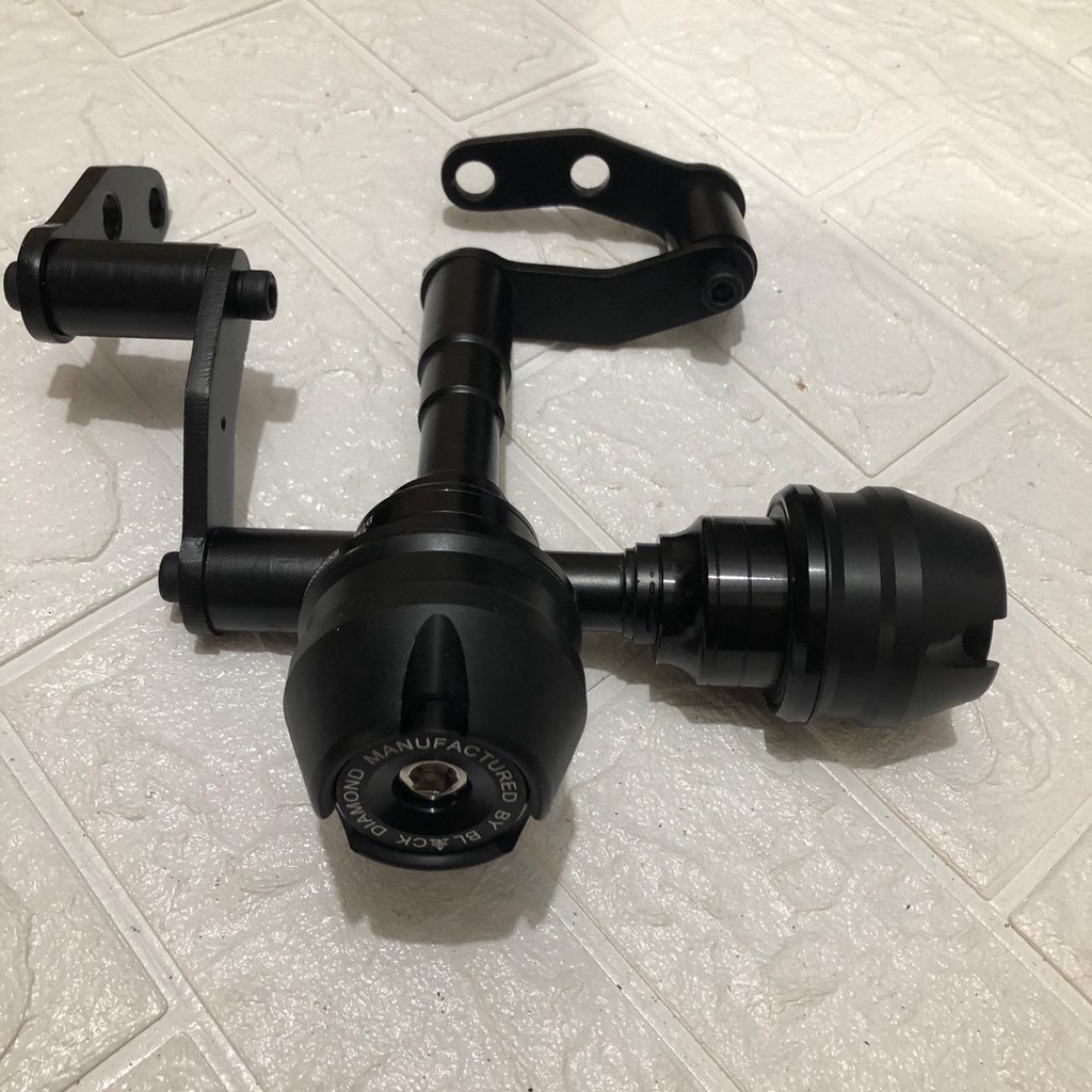 Pelindung Body Ninja 250 fi old Pendek Pake Jalu Black diamond Frame slider Ninja 250 fi old pdk