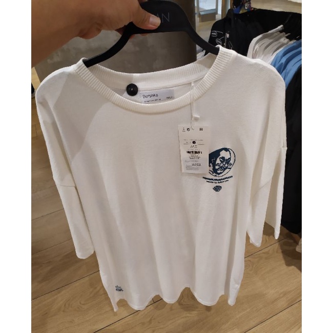 Kaos pria round neck original from Bershka