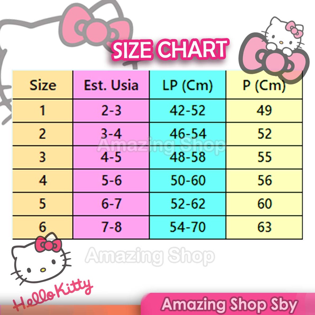 Legging Anak Perempuan Cewek Motif Hello Kitty Usia 2-8 Tahun Amazing Shop SBY