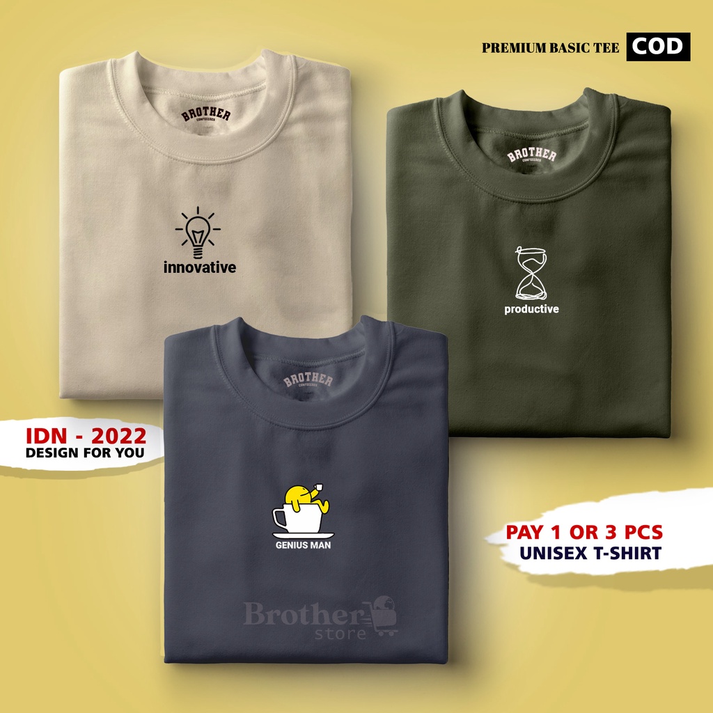 BUY 1 OR 3 PCS ( PROMO COD ) BROTHER STORE / Kaos Distro100% Catoon Combed 30s / ArticelIGP