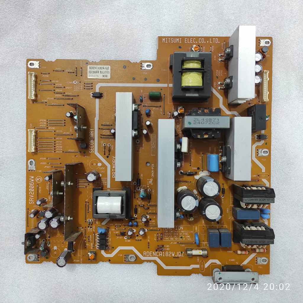 Power Supply Tv Sharp LC-32BX6ML 32BX6ML RDENCA182WJQZ