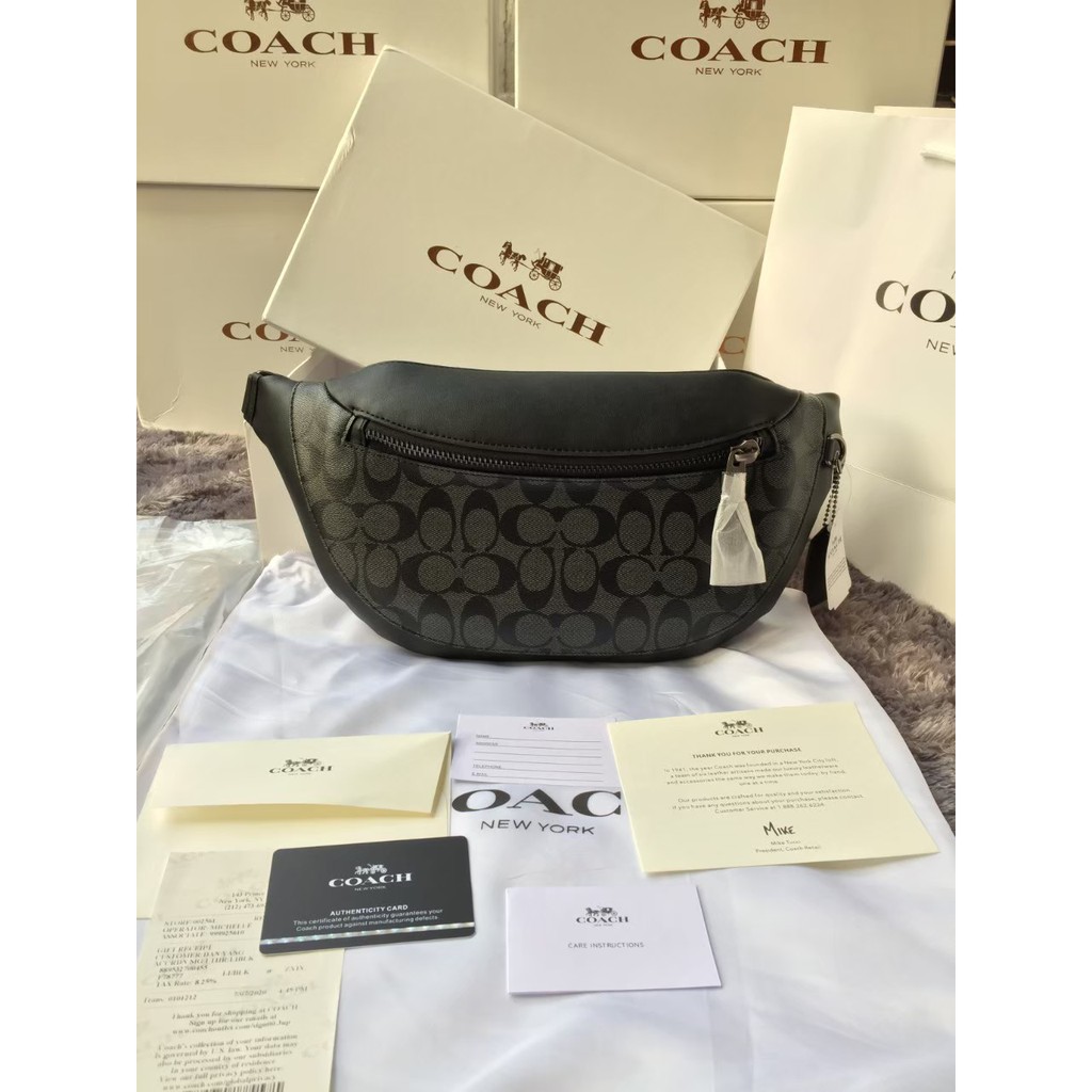 Coach Waistbag Chestbag Tas pinggang Rivington Warren Signature 78777 Original