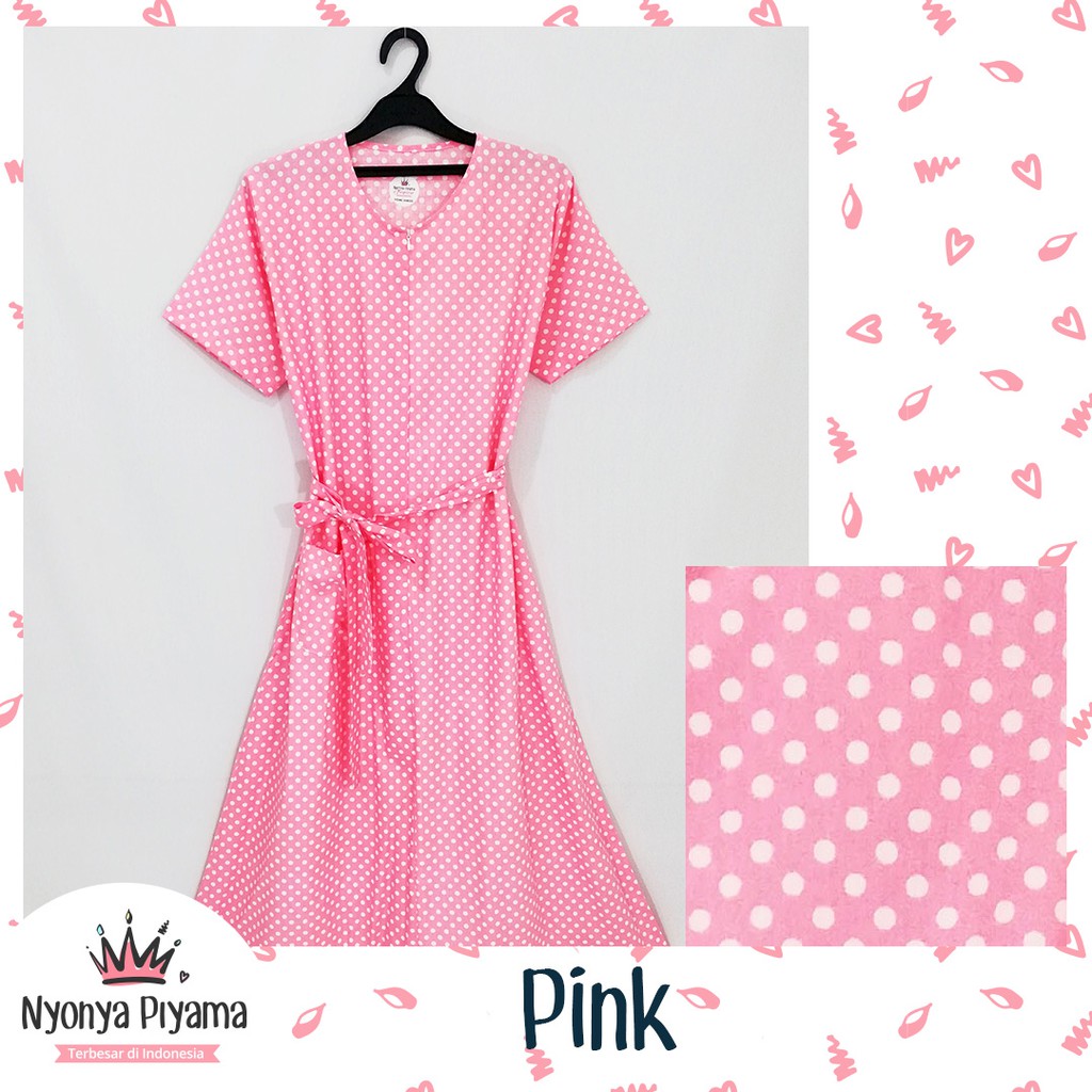 Home Dress / Long Dress / Gamis Katun / Daster Rumah - Polkadot