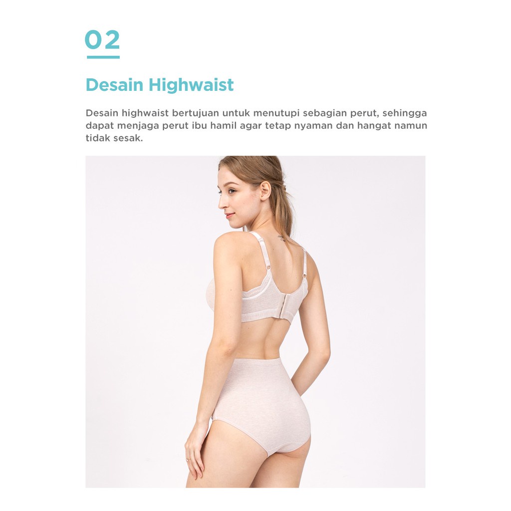 Mooimom - High Waist Maternity Briefs / Celana Dalam Ibu Hamil