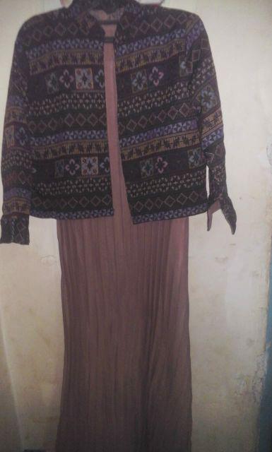 St Set Stelan Blazer Batik Tenun Maxi Dress Moscrepe Plisket Prisket Veronika