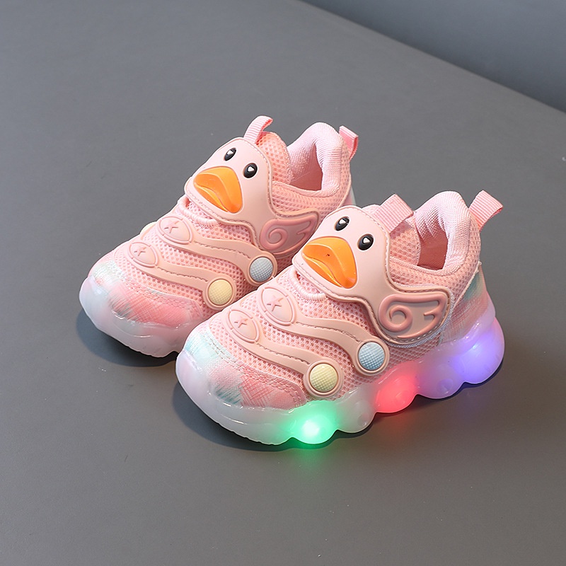 A333- NEW Sepatu kets anak import / sepatu kets LED motif Bebek