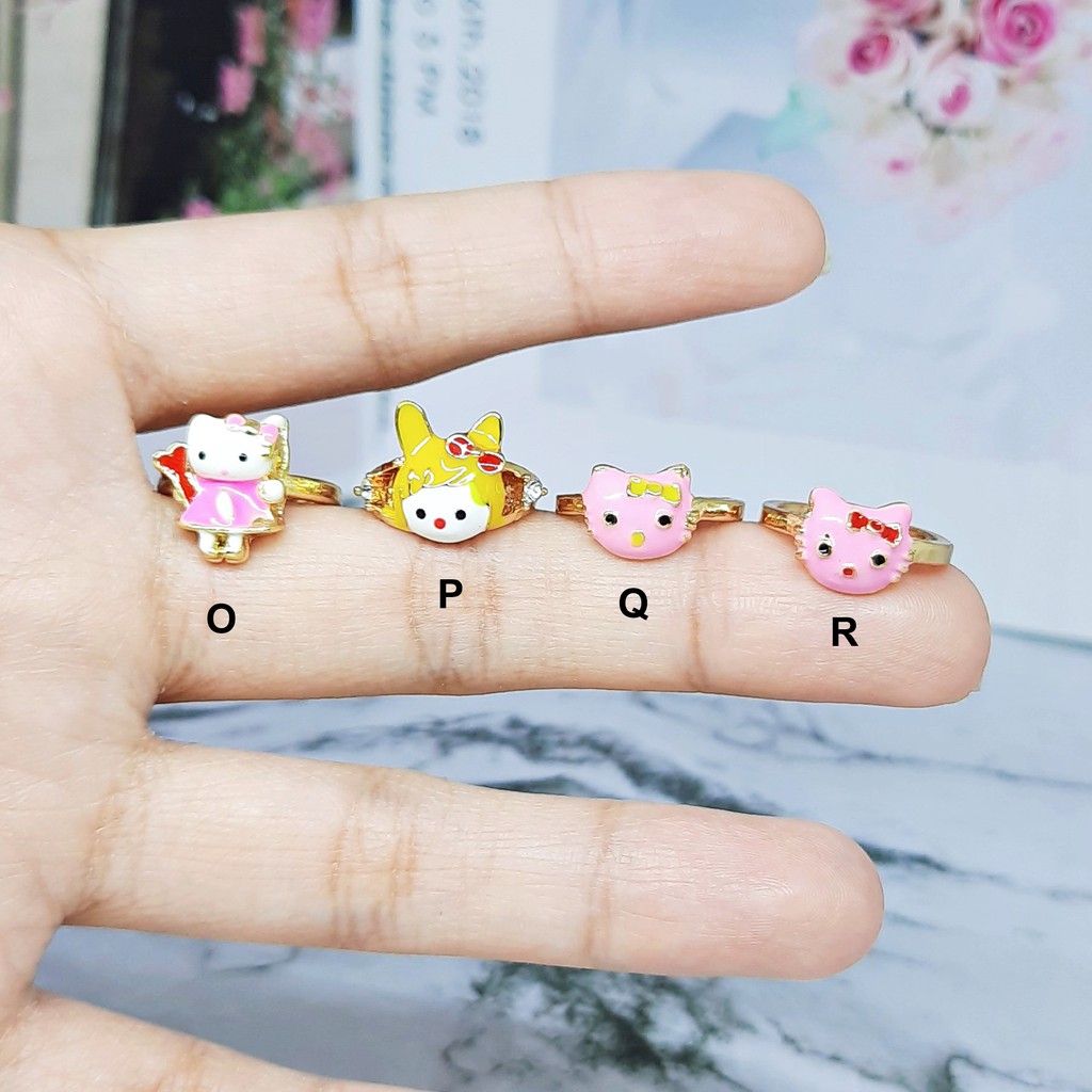 Cincin Anak Xuping HK Kitty Kucing Strawberry Lapis Emas - BR317