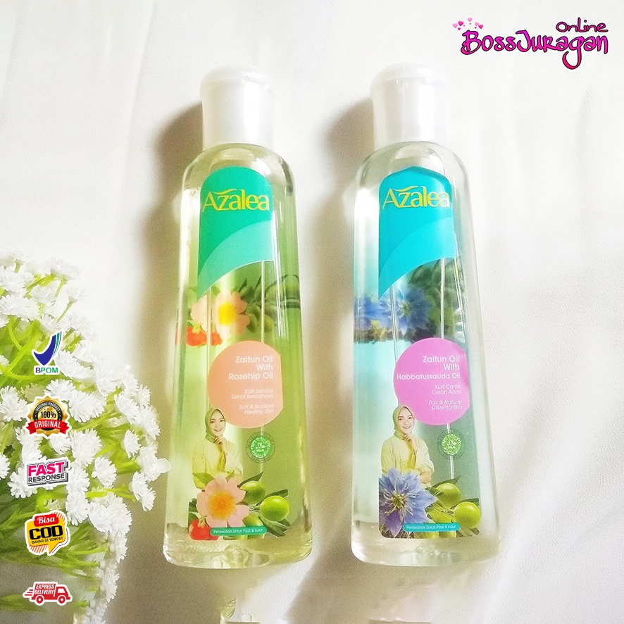 (BOSS) AZALEA Zaitun Oil with Rosehip Oil / Habbatussauda / Deep Hydration Rose Water 75ml 150ml