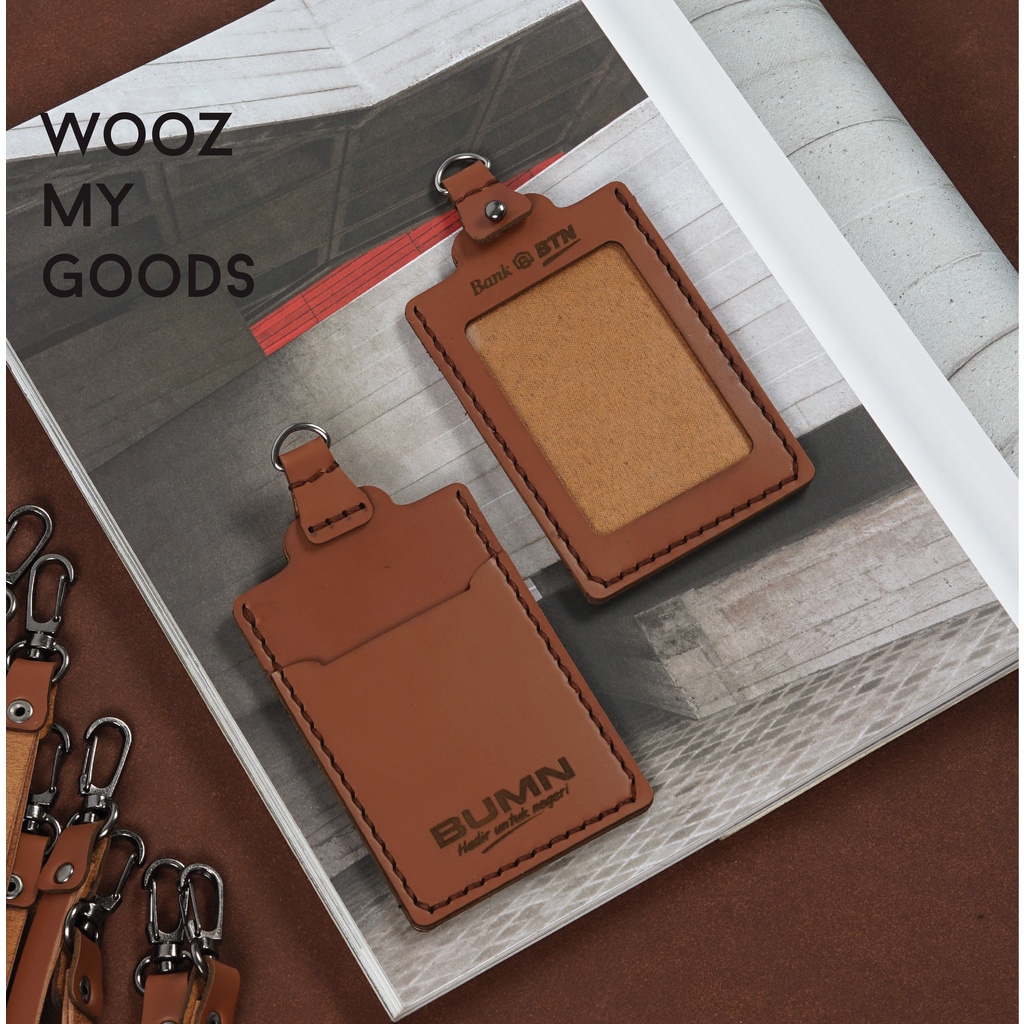 

Name Tag ID Card Holder Kulit Sintetis Premiun by woozmygoods