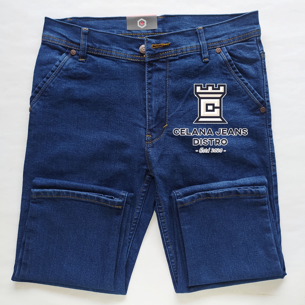 Celana Jeans Panjang Biru Gelap Pria Distro Continue