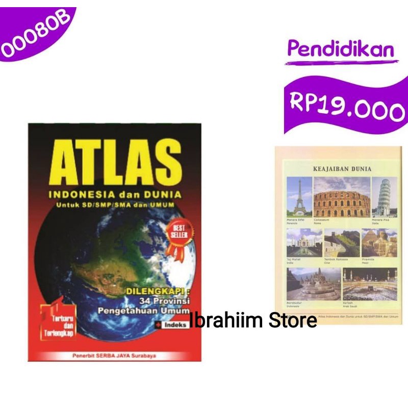 ATLAS LENGKAP DUNIA / BUKU ATLAS LENGKAP INDONESIA DAN DUNIA EDISI 34 PROVINSI