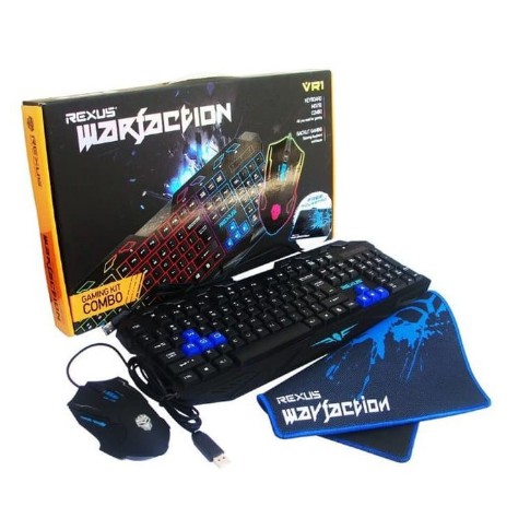 Trend-Keyboard Mouse Gaming Rexus Warfaction Vr1 Backlight