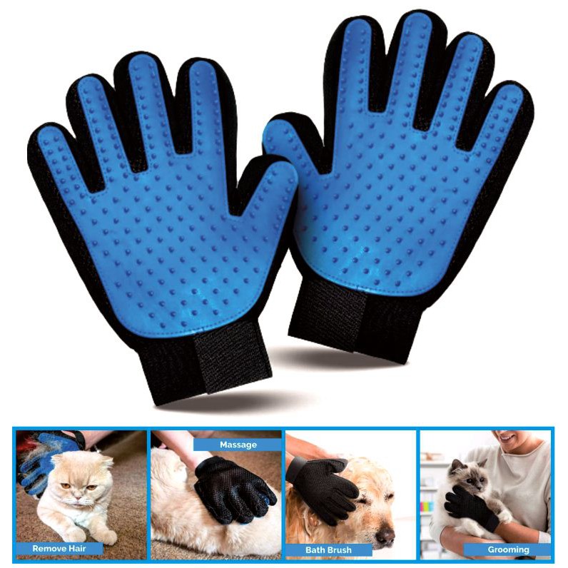 1 Pasang Pet Massage Glove Sarung Tangan Pijat Hewan Peliharaan