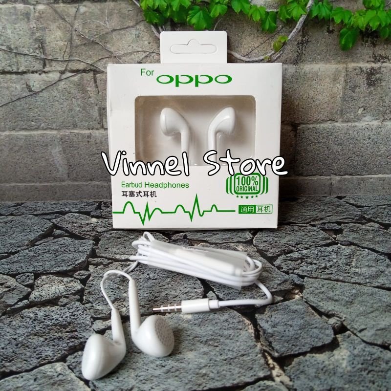 Headset Branded Oppo Mh133 Jack Audio 3.5mm With Mic Earphone Oppo