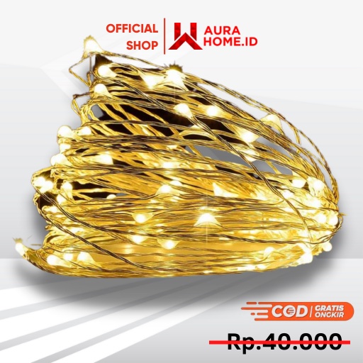 Lampu Hias Dekorasi USB Powered 50 LED 5 Meter / Lampu Hias Hiasan Gantung Rumah Kamar Caffe Outdoor