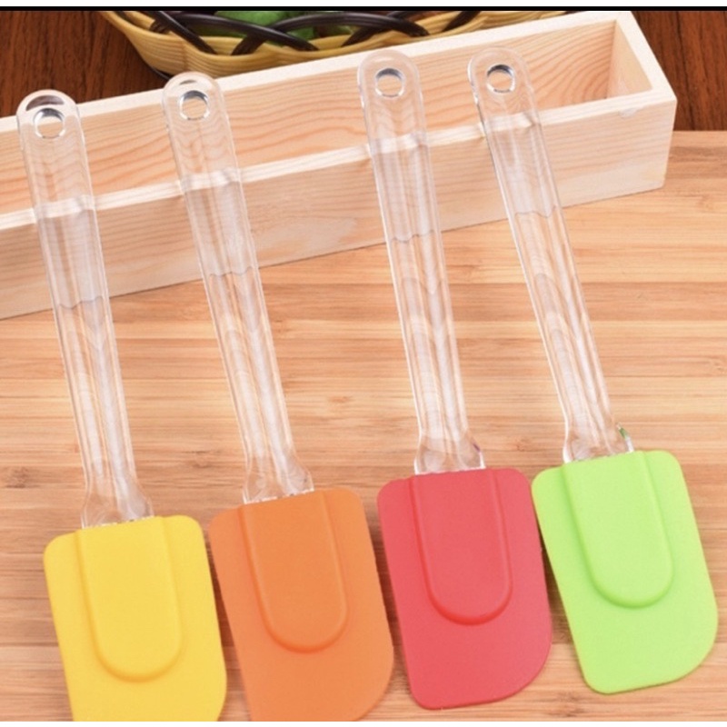 Sutil Spatula Kue Silikon Silicone  Food Grade Baking Kue Tahan Panas Random SMALL