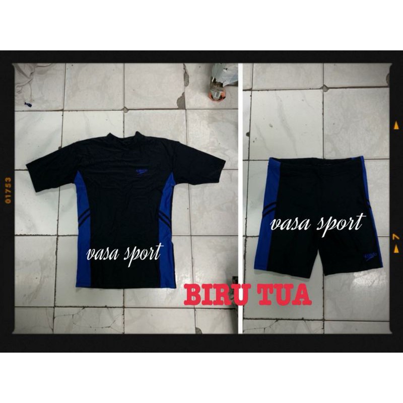 setelan baju renang diving tangan pendek dewasa pria speedo