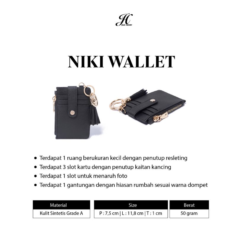 NIKI WALLET JIMSHONEY LIPAT KOIN KARTU IMPORT TERBARU MURAH BRANDED DAYLI HARIAN