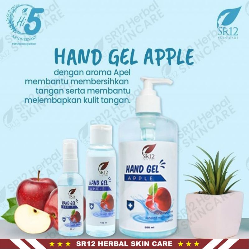 Hand Gel SR12 | Hand Gel Apple SR12 | Netto 500ml | Pembersih Tangan SR12 Skincare