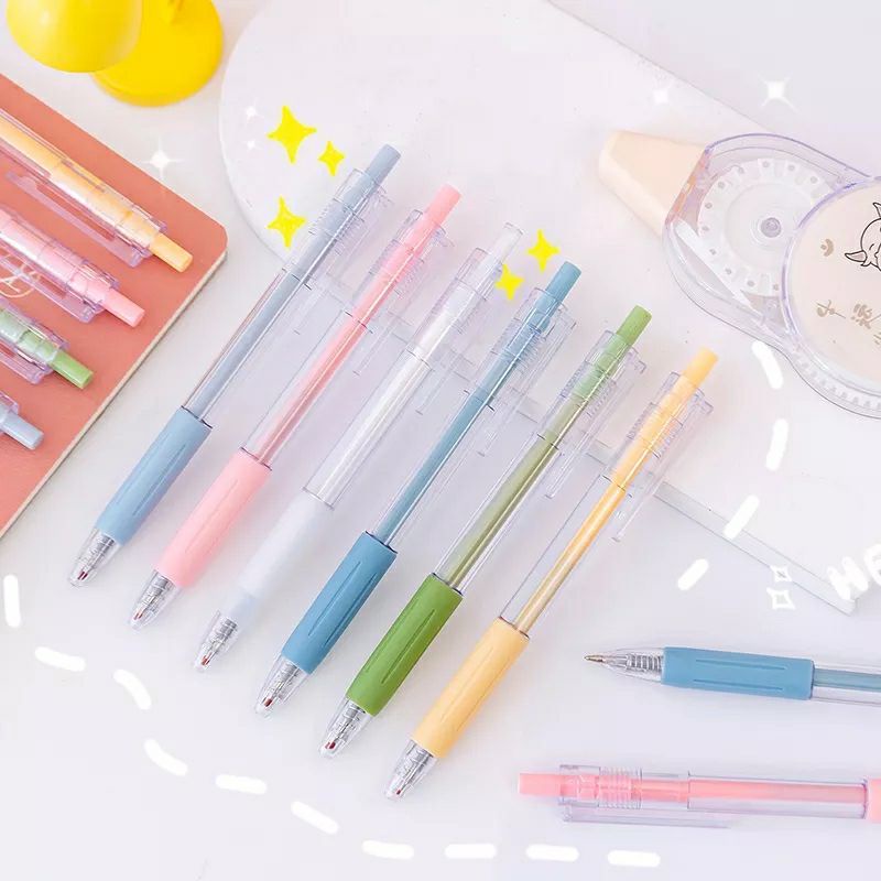 

Pena pulpen gel mekanik transparant pastel macaroon