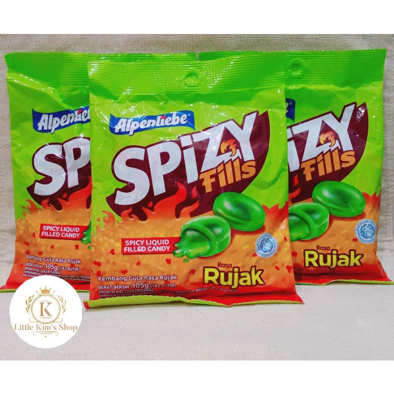 PROMO  Alpenliebe Spizy Fills Kembang Gula Rasa Rujak 42 butir/ Exp 29 Maret 2022 / Little Kim's Sho