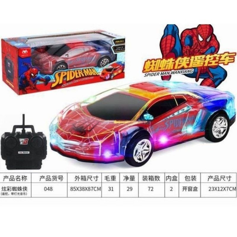 remote control mobil Spiderman Full lampu / rc spiderman