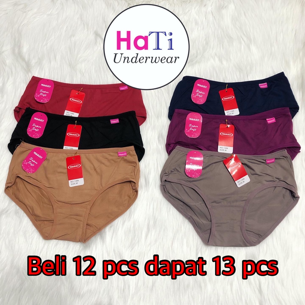 Misslily 1389 - Celana Dalam CD Wanita - Super Soft - Extra Comfort