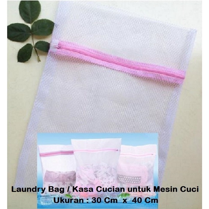 Laundry bag zipper Tas Jaring Baju Kotor 30x40 Keranjang Baju Cucian